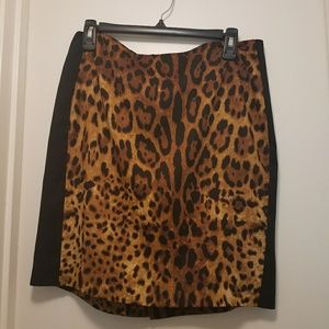 Vince Camuto Leopard Print Skirt